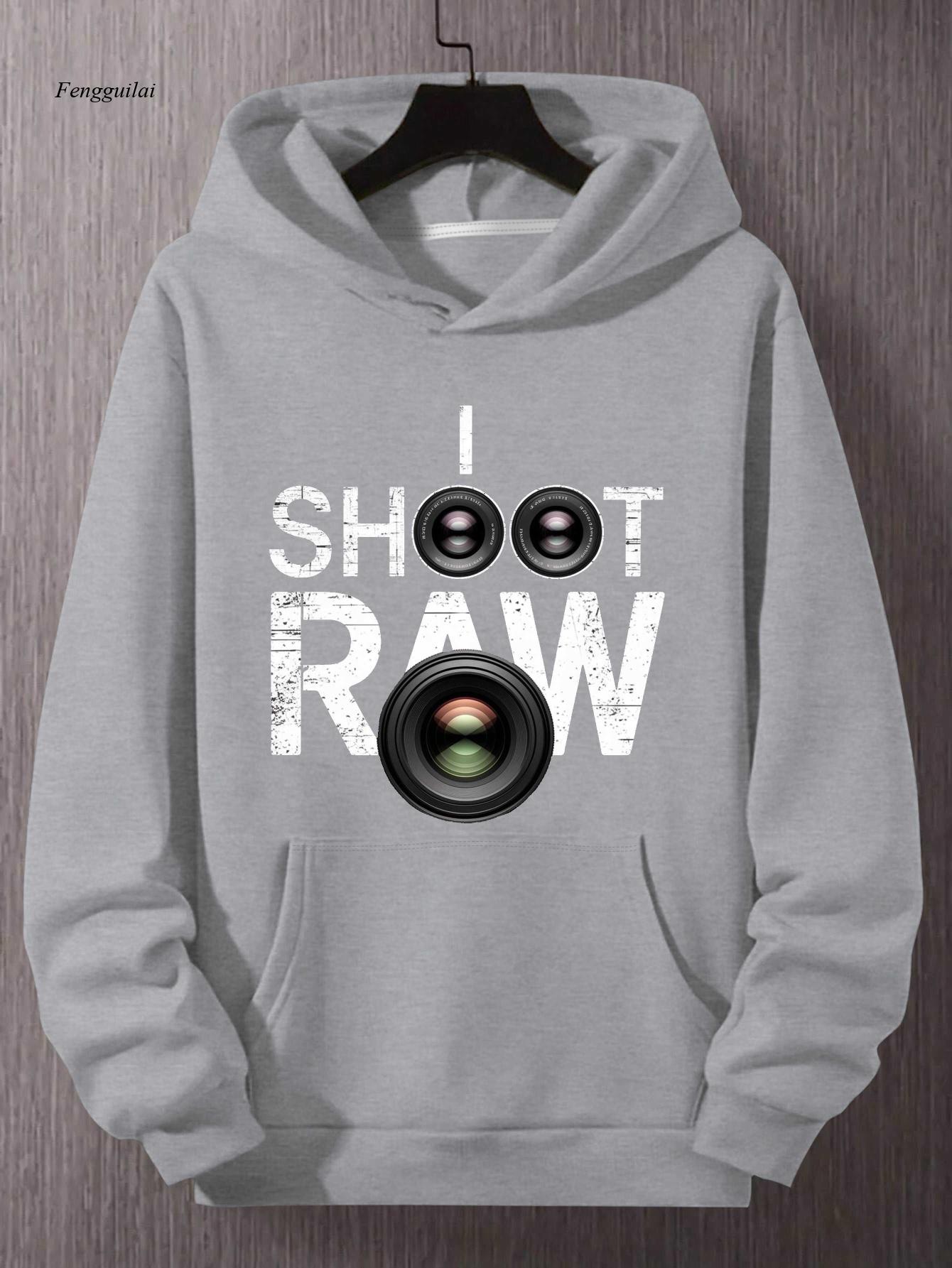 Photography Graphic Design - Shoot Raw Photography Hoodie - Red