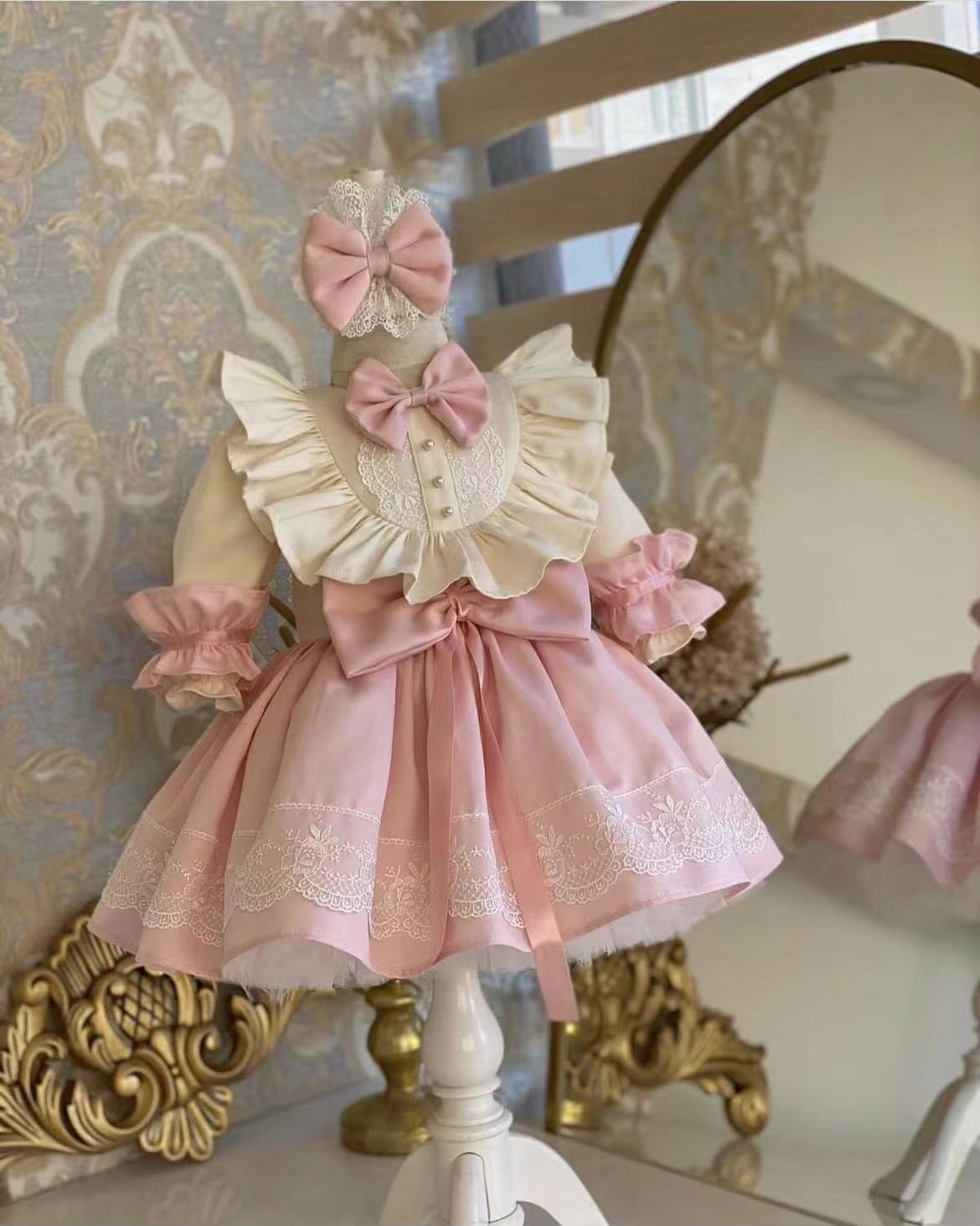 Photography Vintage Style - 0-12Y Baby Girl Spring Pink Turkish