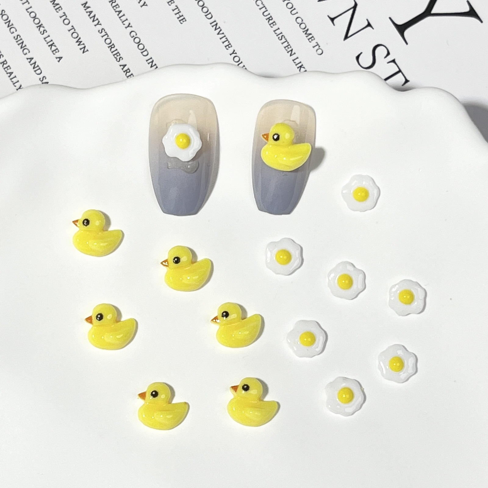 Photography Yellow - 20pcs Cute Cartoon Yellow Mini Duck