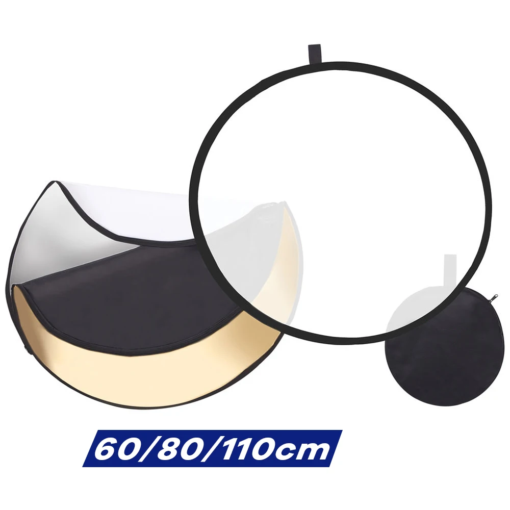 Photography Kit Pro - 60/80/110cm 5-in-1 Collapsible Circular Reflector Disc