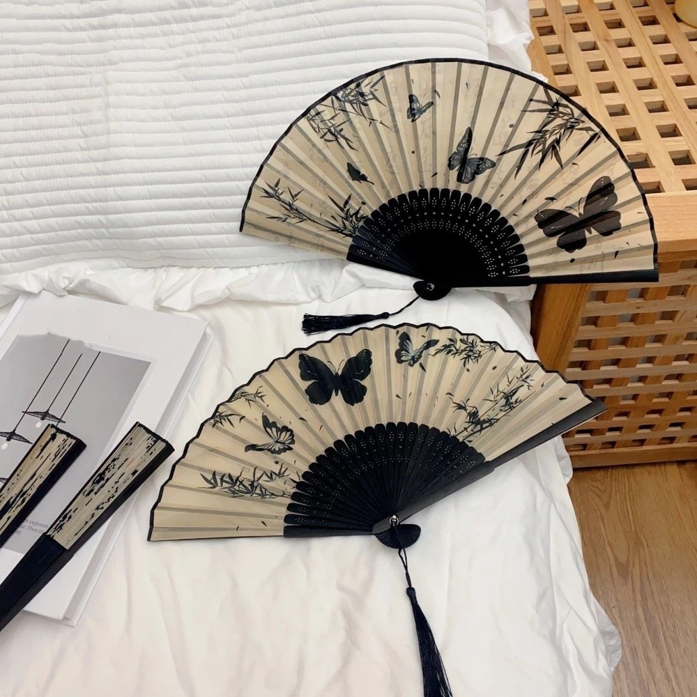 Vintage Silk Folding Fan Woode - đánh giá và giá Photography Vintage Style