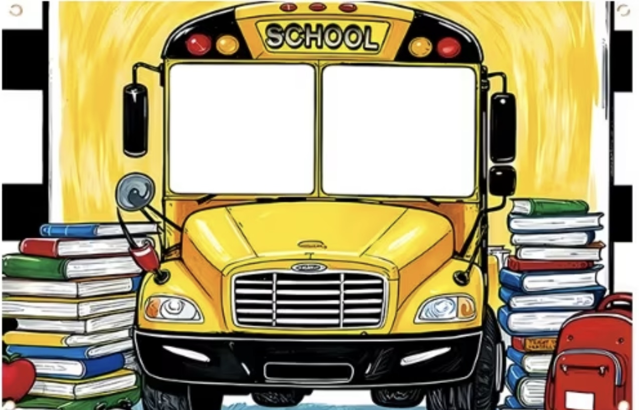 Yellow School Bus Selfie Frame - đánh giá và giá Photography Yellow
