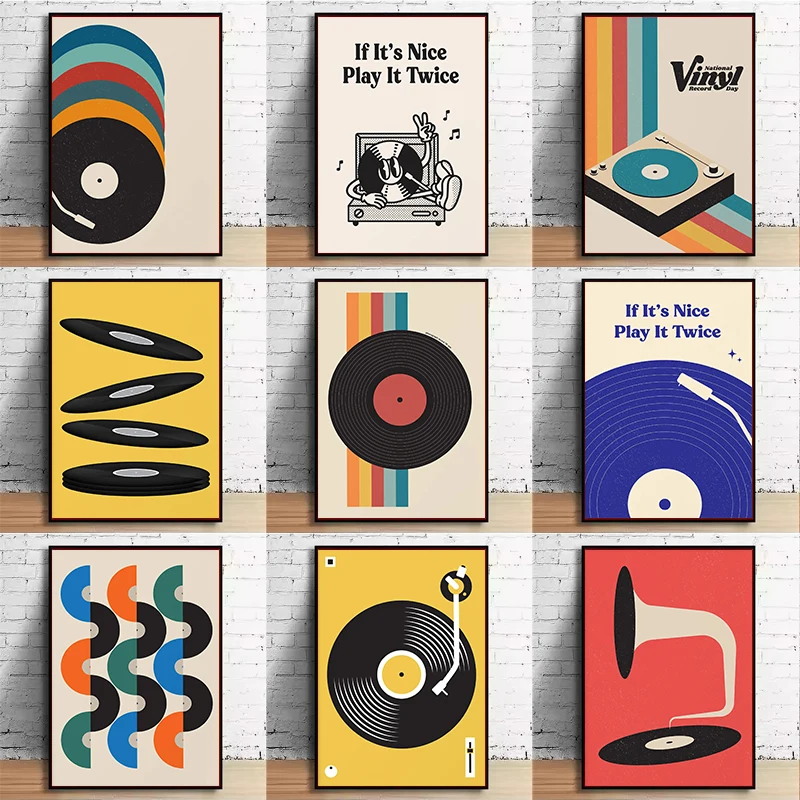 Mid Century Vinyl Record Canva - đánh giá và giá Photography Pose