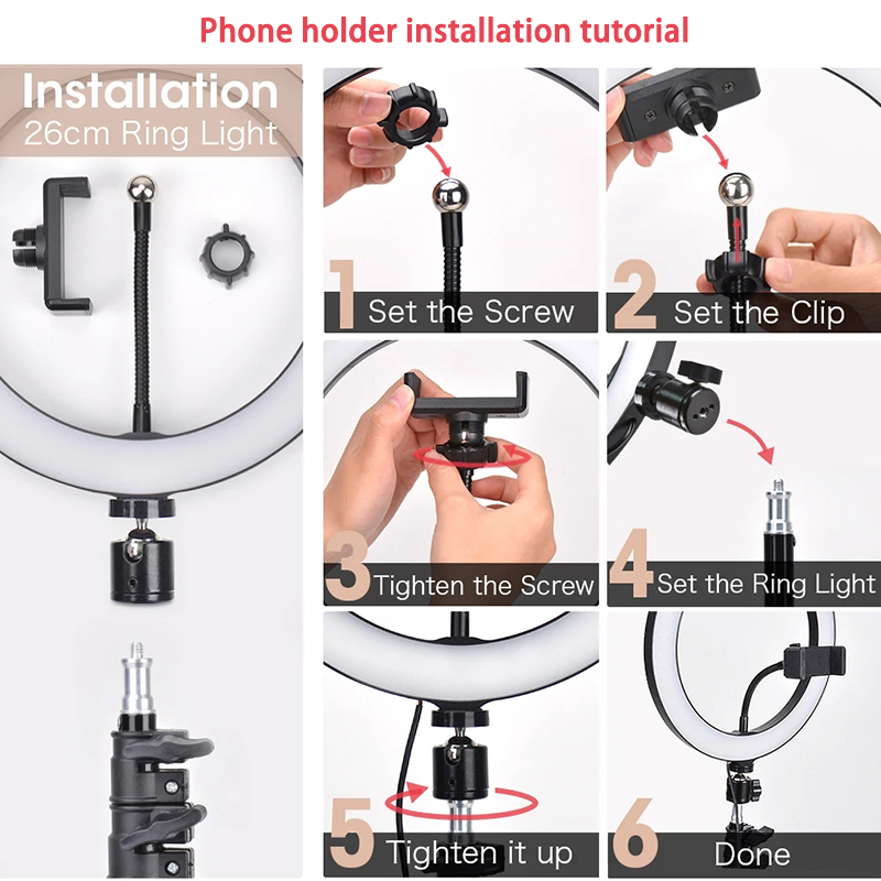 Video Light 16/26/33cm Selfie  - đánh giá và giá Photography Kit Pro