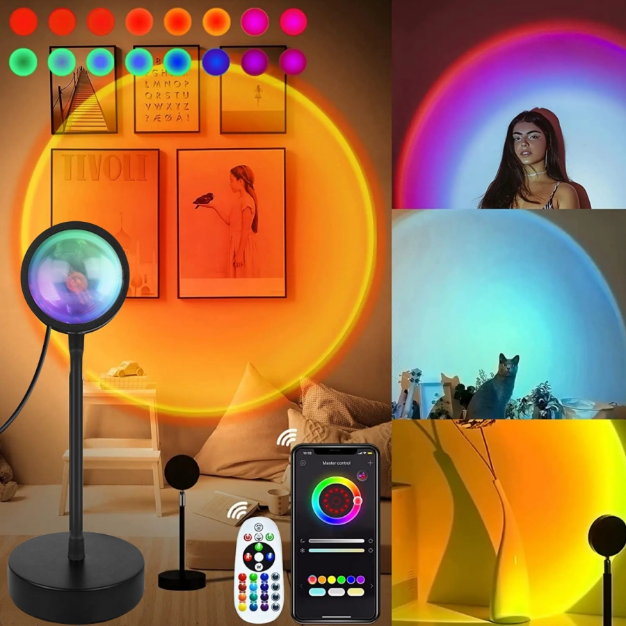 Smart Sunset Lamp Tuya LED Nig - đánh giá và giá Pixel Art Led Panel