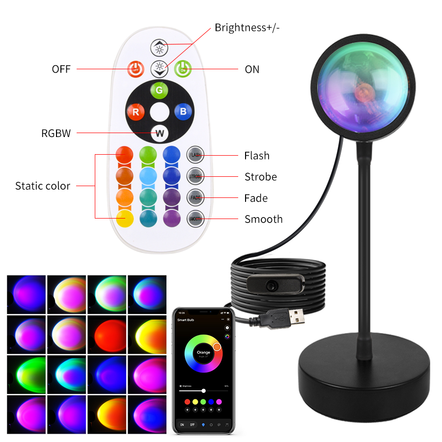 Smart Sunset Lamp Tuya LED Nig - đánh giá và giá Pixel Art Led Panel
