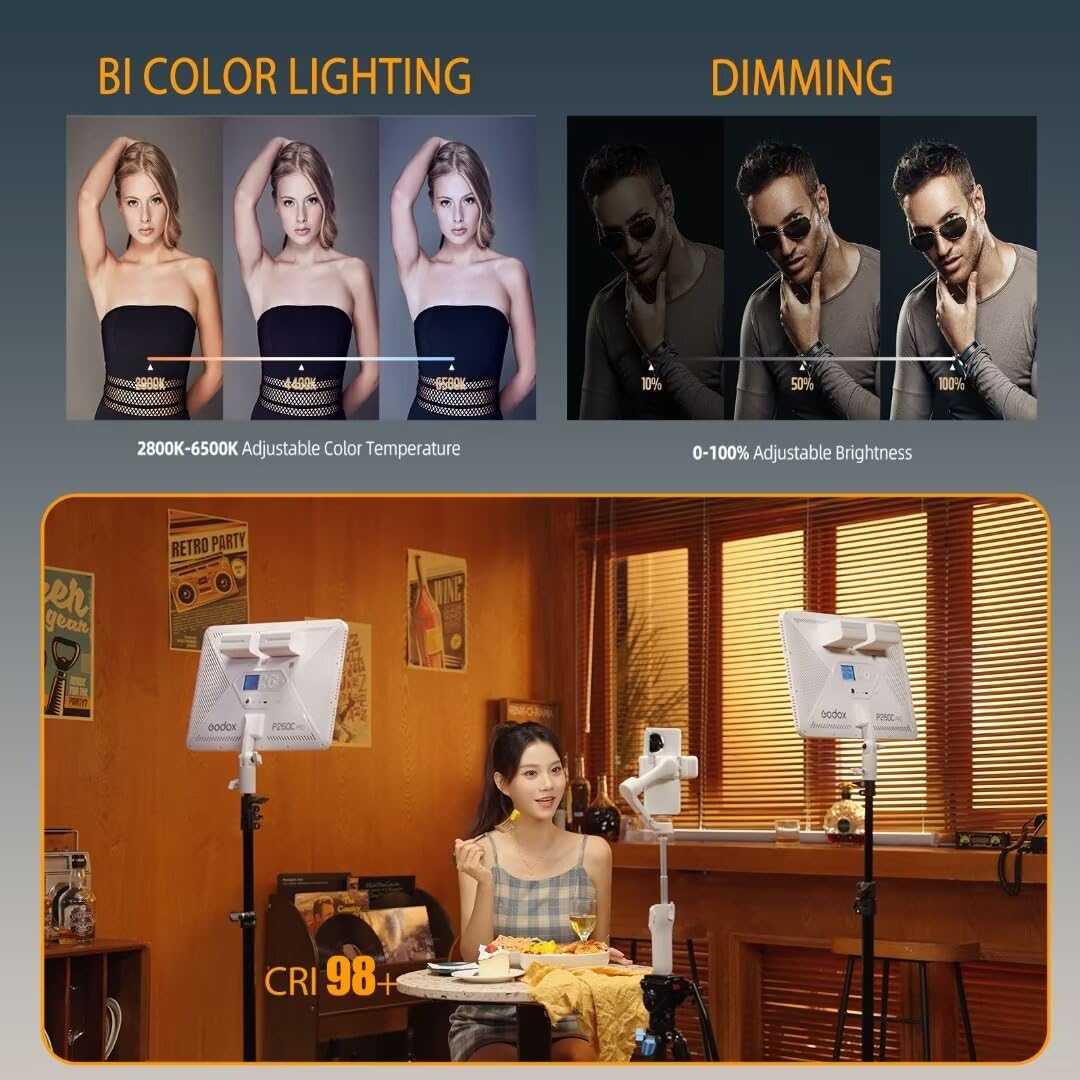 Godox P260C Pro LED Video Ligh - đánh giá và giá Pixel Art Led Panel