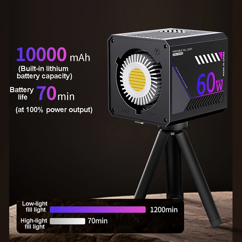 60W RGB Video Light Portable L - đánh giá và giá Photography Natural Lighting