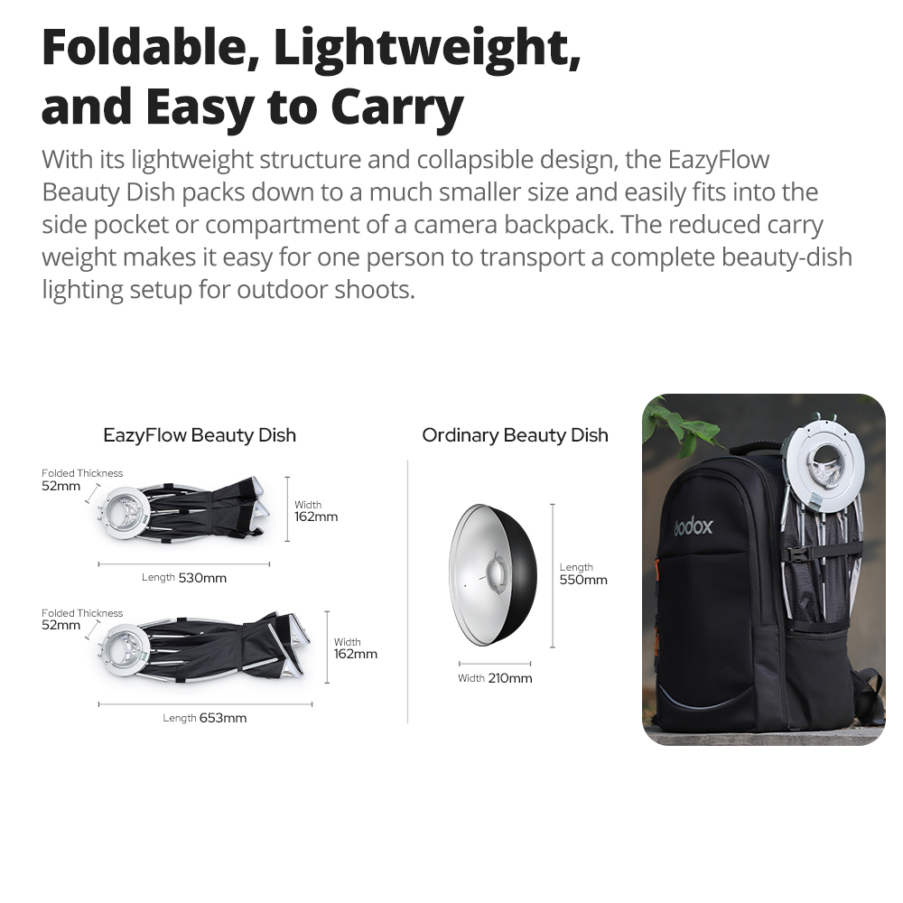 New Godox EazyFlow Beauty Dish - đánh giá và giá Photography Kit Pro