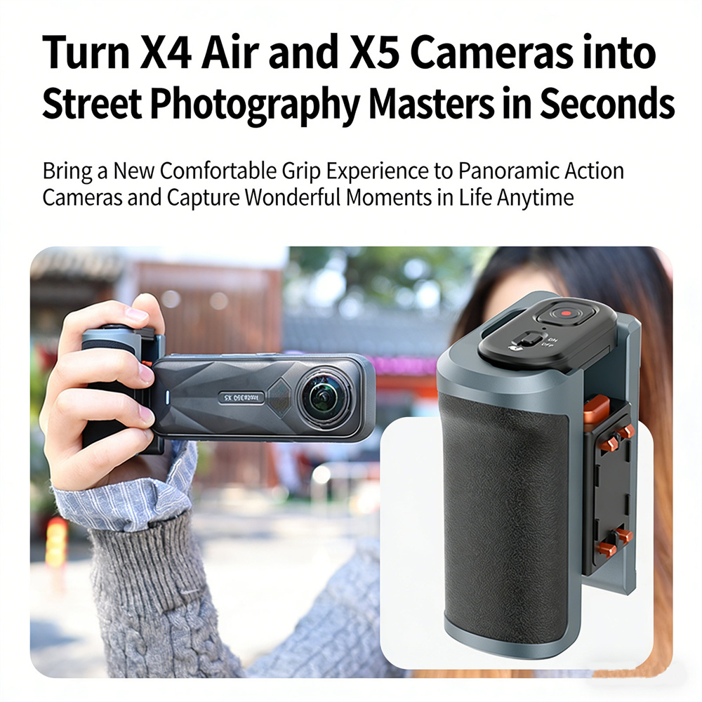 VRIG GA-08SE Street Photograph - đánh giá và giá Photography Grip Insta360 X5
