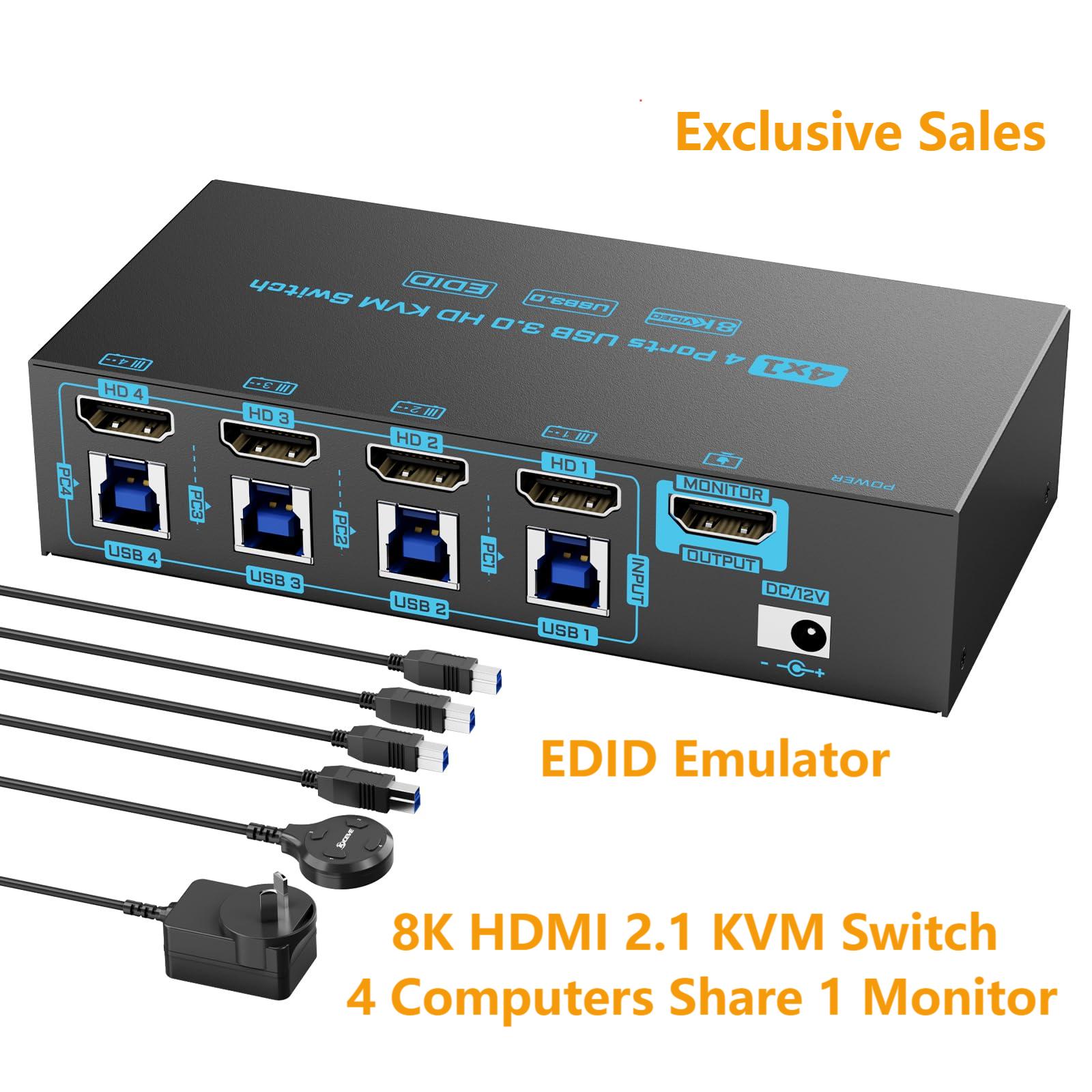 8K HDMI 2.1 KVM Switch 4 Port  - đánh giá và giá Photography With Mobile